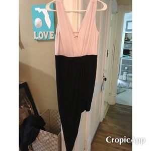 Black & white tank-style cocktail dress